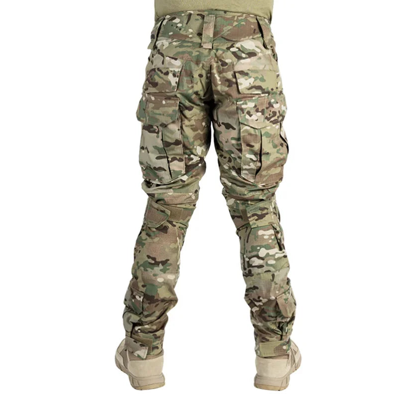 Unisex Tactical Combat Cargo Pants with Knee Pads