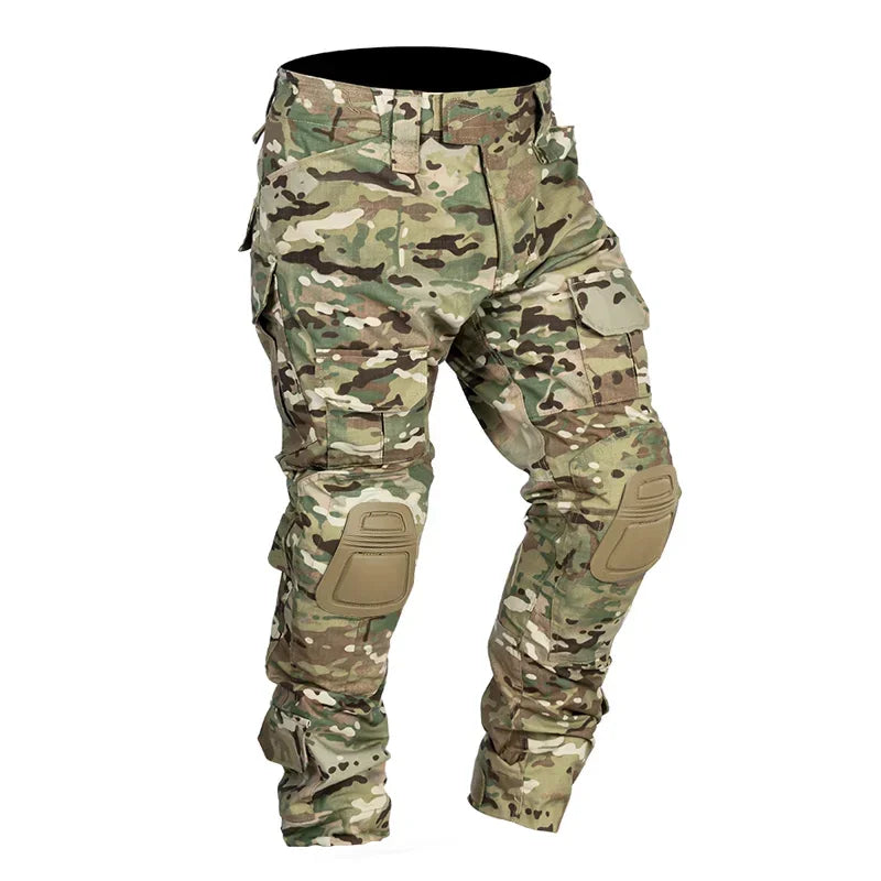 Unisex Tactical Combat Cargo Pants with Knee Pads