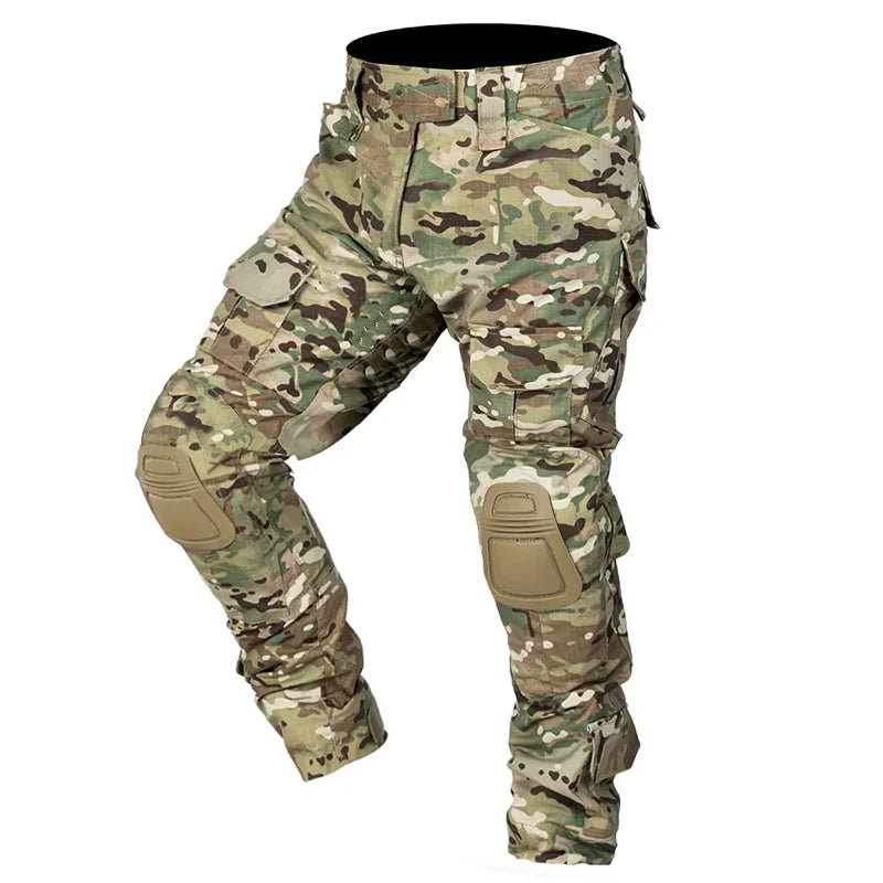 Unisex Tactical Combat Cargo Pants with Knee Pads
